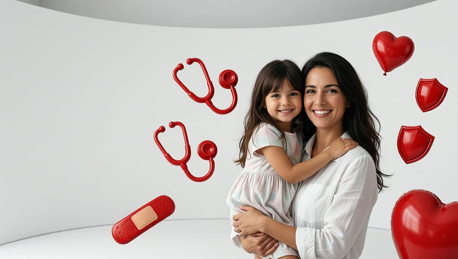 Familia protegida con seguro complementario de salud